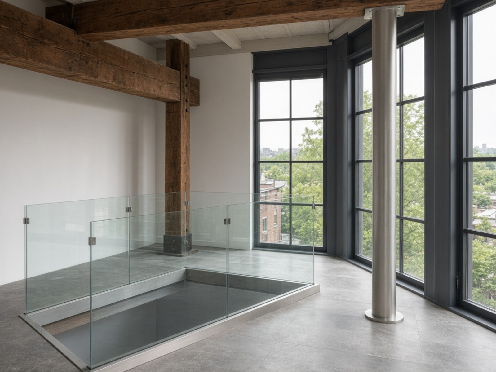 Mezzanines With A Modern Glass Railing